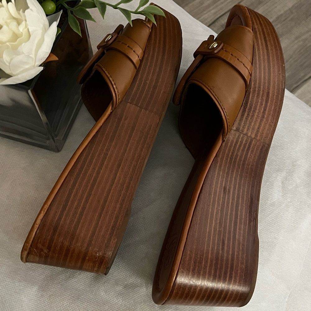 Tory Burch Leather Wedges - Picture 6 of 16